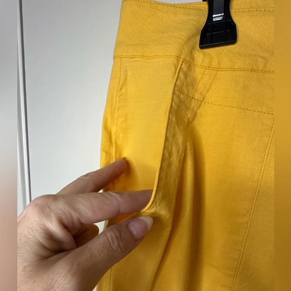 NWT - Women's Sunny Yellow Wide Leg Pants - Picture 2 of 7